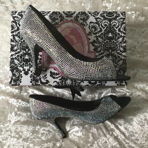 Bordello Pleaser Rhinestone Pin Up Heel Shoes 11